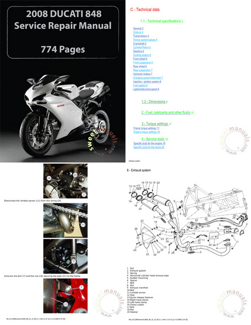 Product picture 2008 Ducati 848 Superbike Service Repair Manual