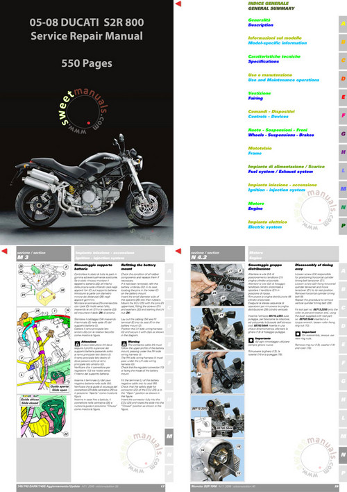 Product picture 2005-08 Ducati Monster S2R 800 Service Repair Manual