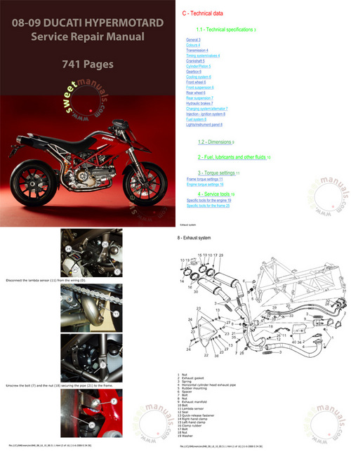 Product picture 2008-09 Ducati Hypermotard 1100/1100S Service Repair Manual